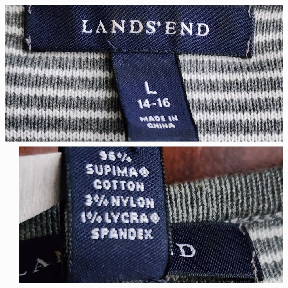 Striped Lands' End Cardigans L - Picture 3 of 15